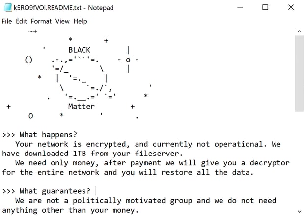 Neosecure - blackmatter-ransomware